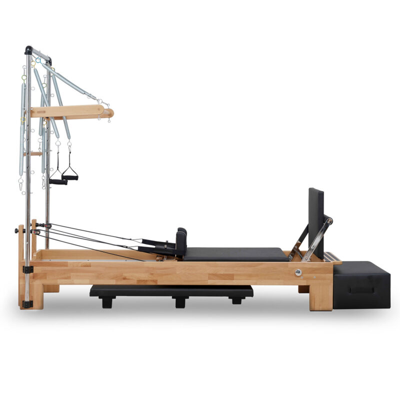 Pilates Reformer Pro, Studio Grade Pilates Machine Bundle with Reformer  Accessories, Reformer Box, Cardio Rebounder, Padded Jump Board